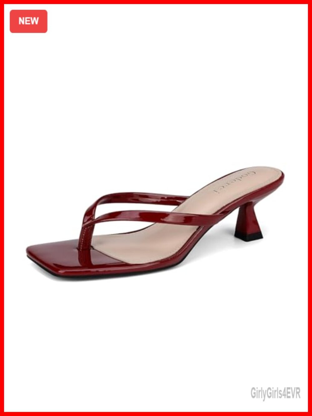 Kitten Heel Thong Sandals Low Heel Slip On Flip Flops for Women